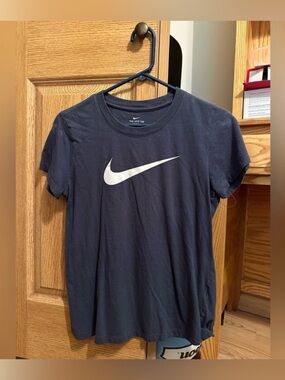 Nike Blue Tee with White Swoosh